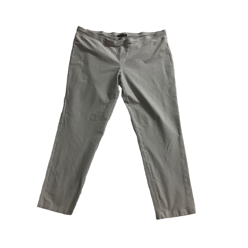 Eileen Fisher Trouser Pull-on Stretch Crop Pants Size L in Light Gray